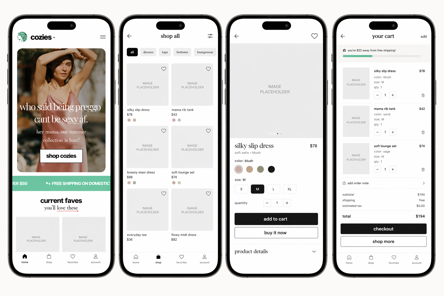 Cozies iOS app hero screen