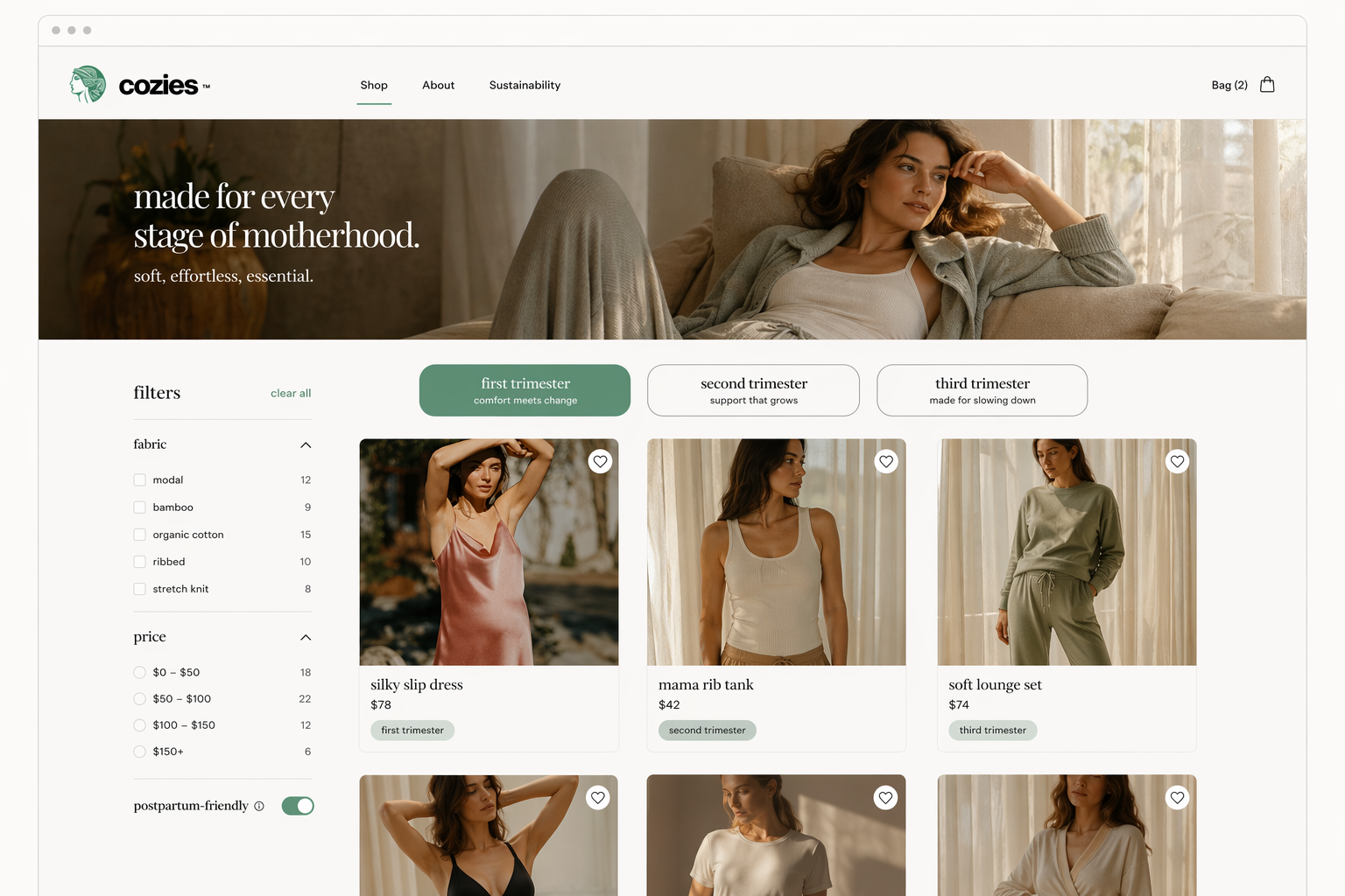 Web experience browser mockup