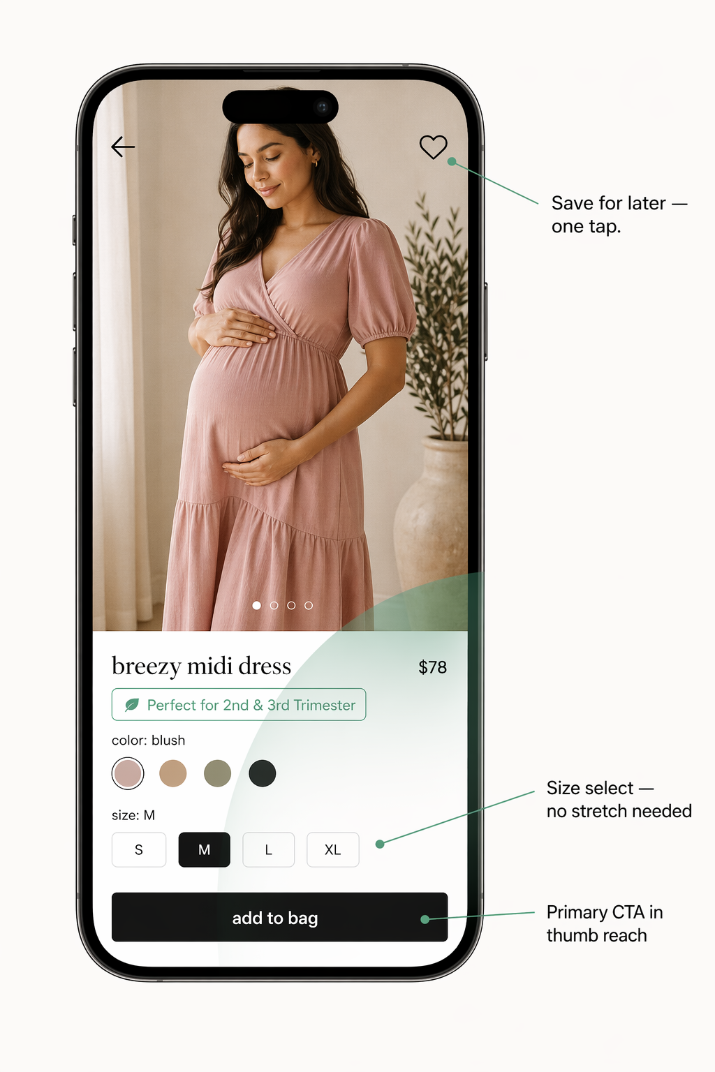 One-handed navigation thumb zone